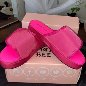 Hot pink slides